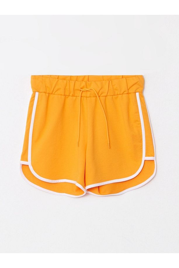 Beli Lastikli Dar Fit Düz Kadın Şort - 7