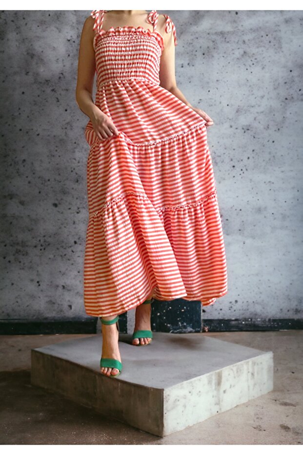 Cotton Katlı Elbise - 4