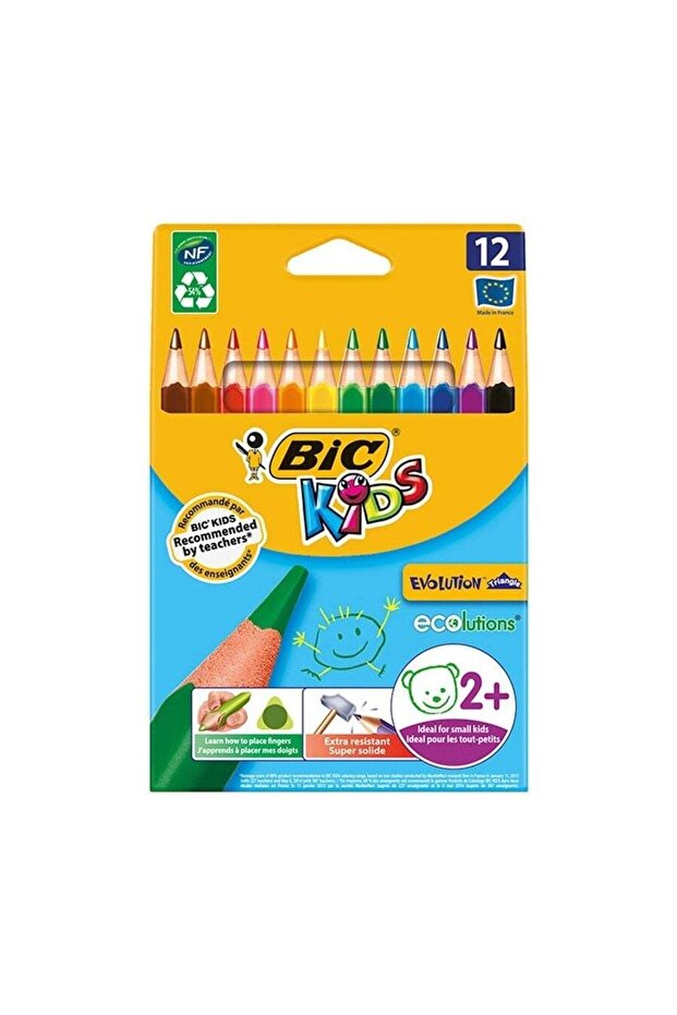 Bic Evolution Triangle Jumbo Dry Paint Pen 12 Pack