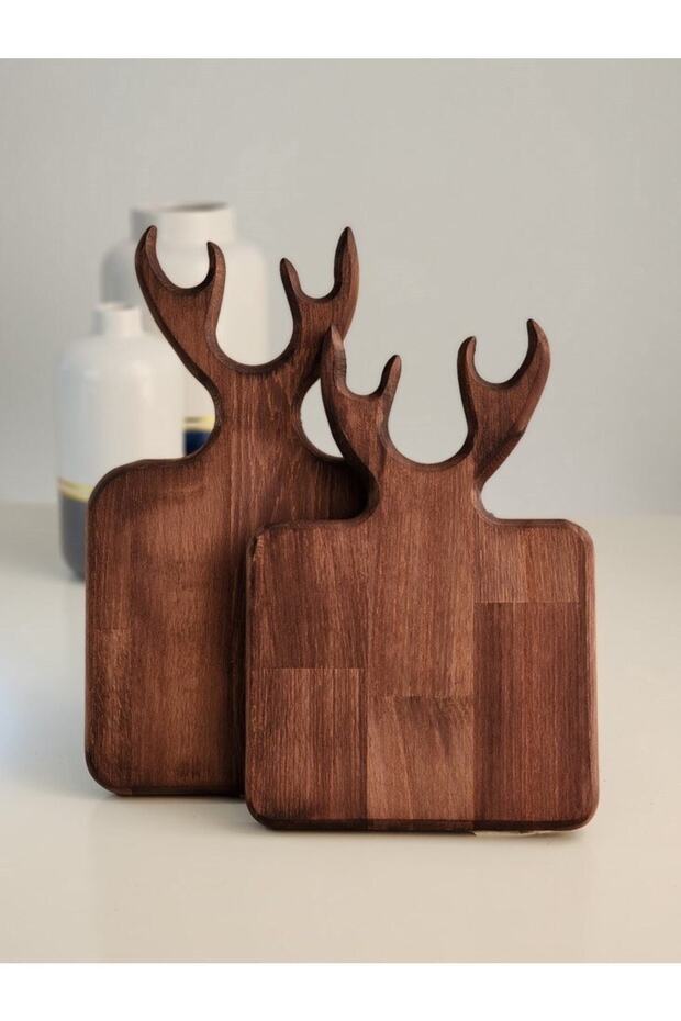Walnut Color Double Deer Presentation Board Cutting Board Coffee Presentation