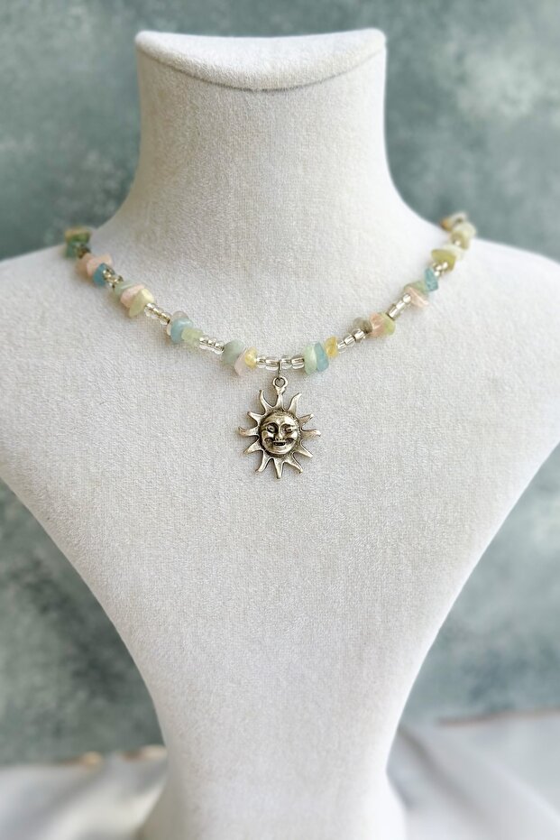 Morganit Doğaltaş Kolye - 2