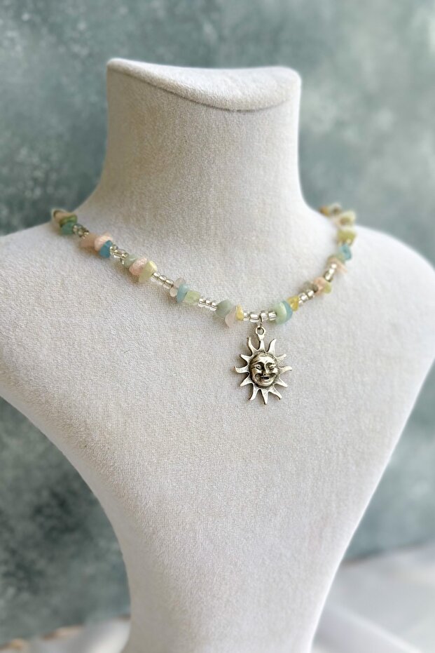 Morganit Doğaltaş Kolye - 4