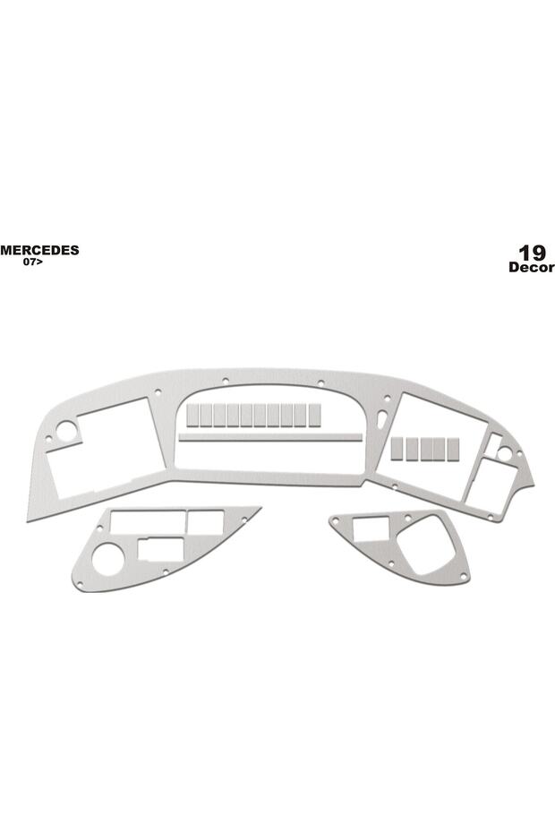 Meriç ® Mercedes Tourismo Front Glove Box Trim Aluminum 19 Piece 2007-2010