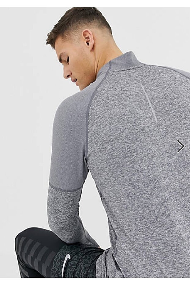 Running Element 2.0 Half Zip Sweat In Grey Ah8973-084 - 4