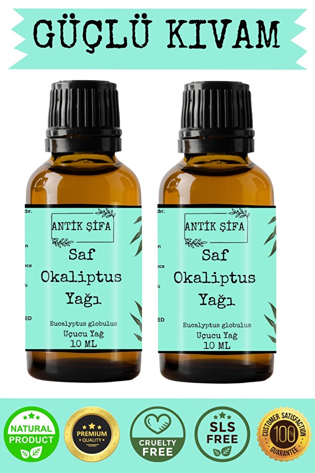 100% Pure Eucalyptus Essential Oil Set - 2x10 ml (NON-SAIRED)
