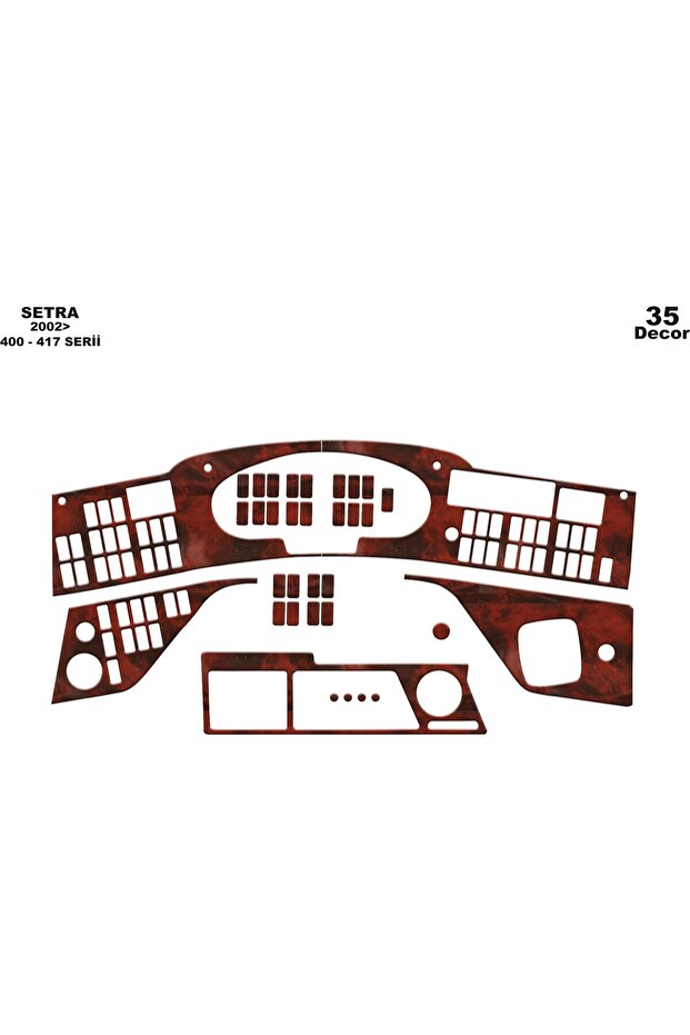 Meriç ® Setra S 417 Hdh Front Torpedo Coated Mahogany 35 Pieces 2002-›