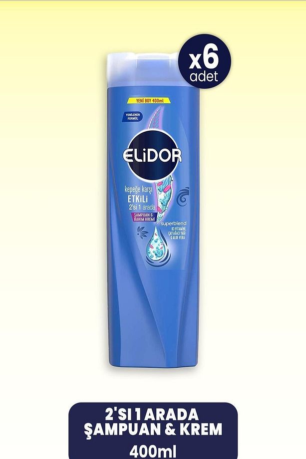 Superblend 2'si 1 Arada Şampuan & Krem Kepeğe Karşı Etkili 400 Ml X 6 Adet - 1