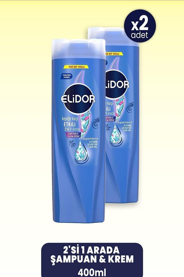 Superblend 2'si 1 Arada Şampuan & Krem Kepeğe Karşı Etkili 400 Ml X 2 Adet - 1