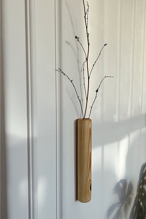 Ahşap Duvar Saksı / Vazo - 1