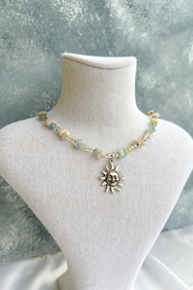 Morganit Doğaltaş Kolye - 1