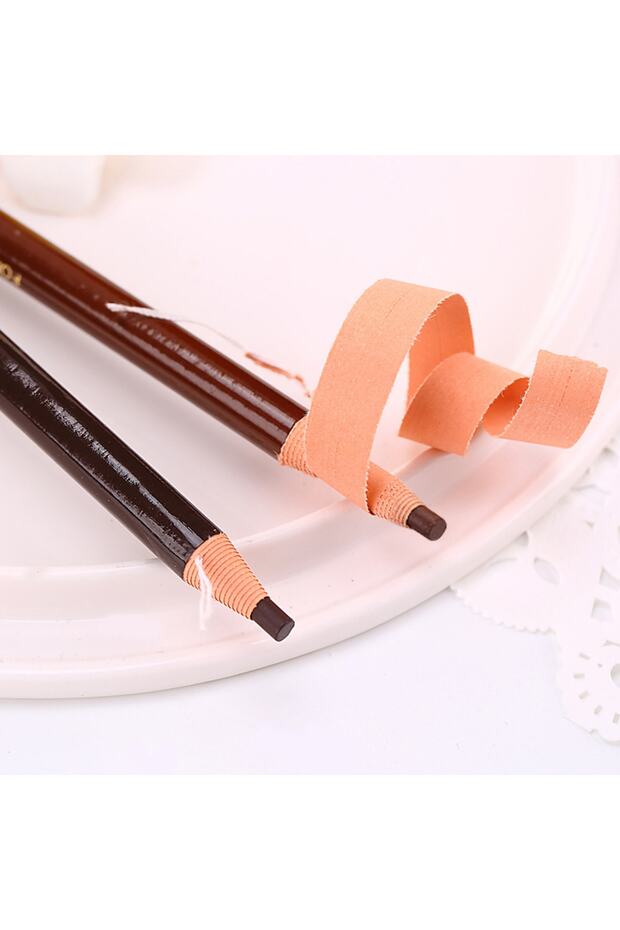 1 Piece Black Permanent Makeup Microblading Marking Pen with String - 2