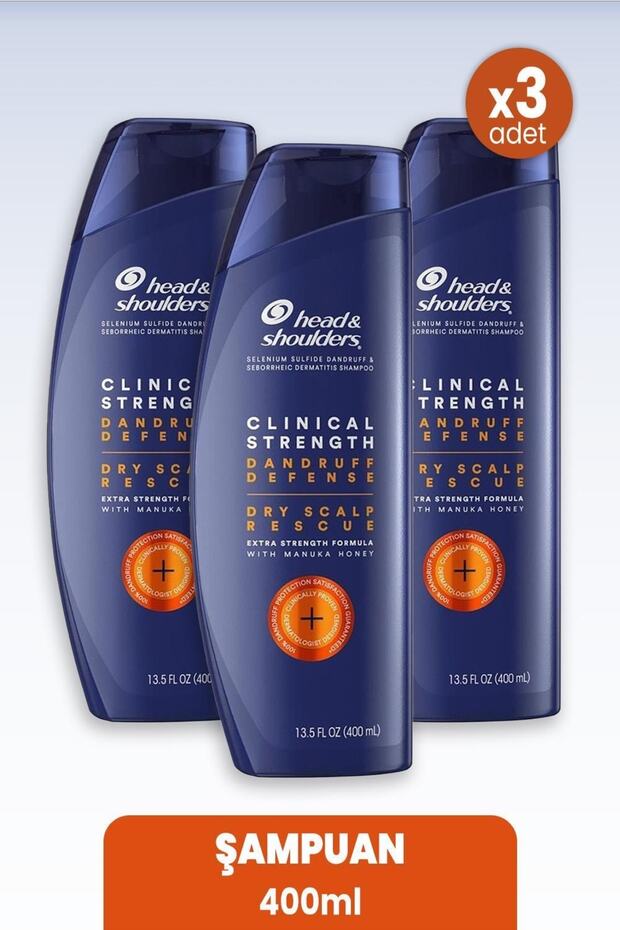 Head & Shoulders Clinical Strength Şampuan 400 Ml X 3 Adet - 1