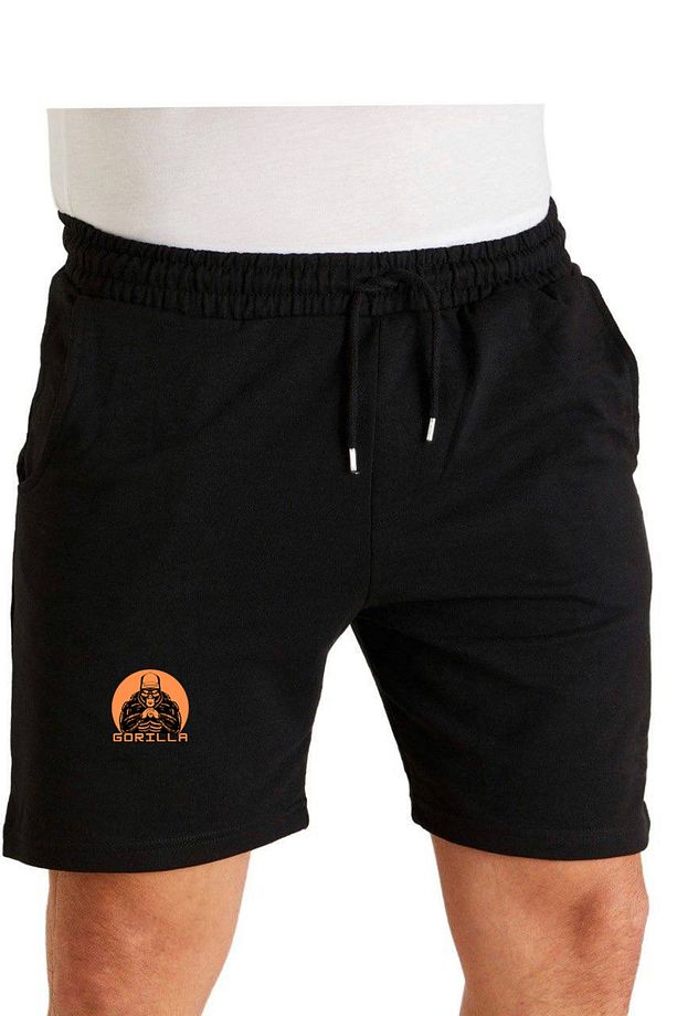 Erkek Gorilla Baskılı Regular Fit Düz Şort - 1