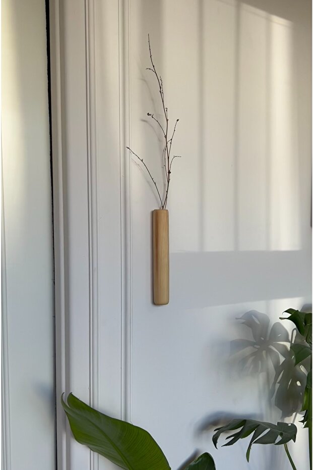 Ahşap Duvar Saksı / Vazo - 4