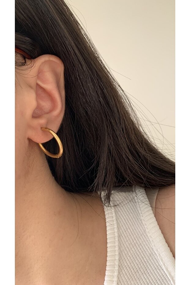 - Basic Çelik Halka Küpe (2 Cm) - 6