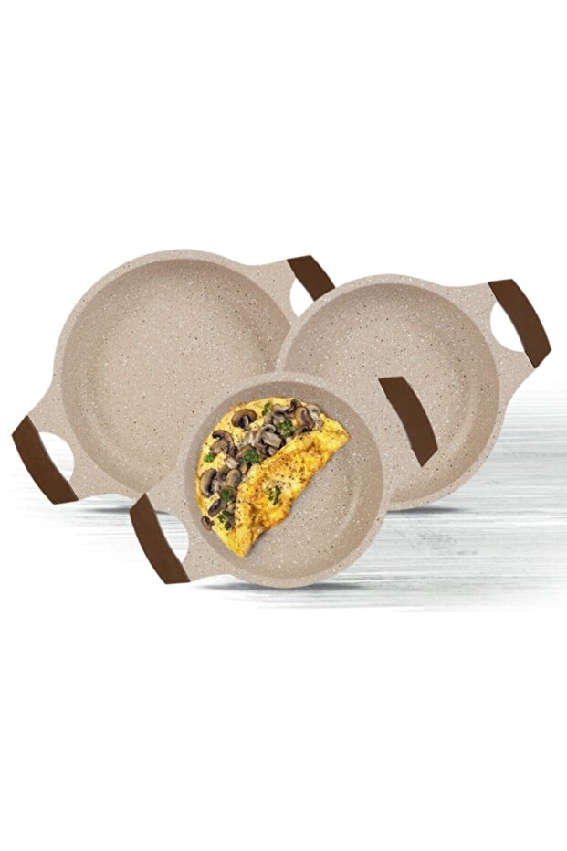 Granit 3'lü Sahan Seti Vizon - 2