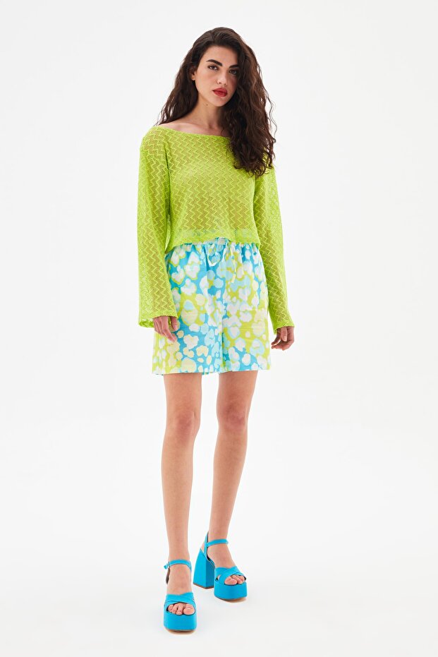 Kayık Yaka Dantel Bluz - 4