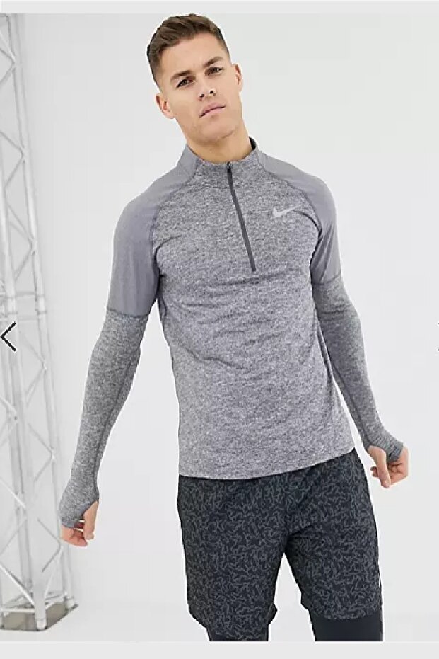 Running Element 2.0 Half Zip Sweat In Grey Ah8973-084 - 1