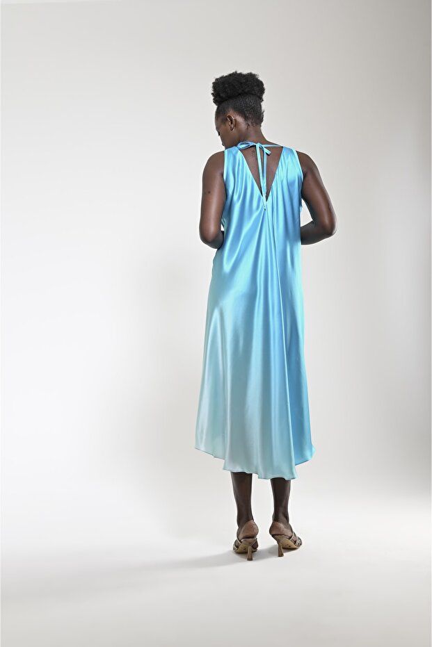 Rochie din mătase Efil Gradient - 5