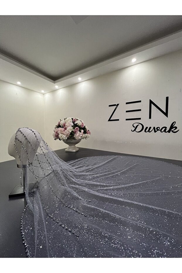 حجاب رمادي لامع - 4