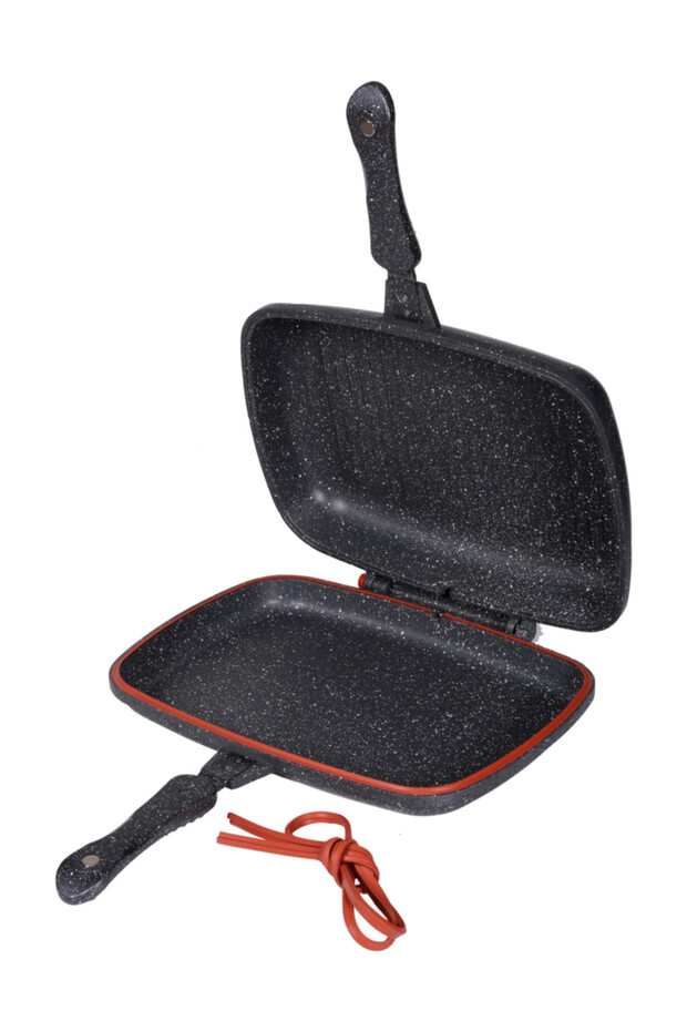 Çift Taraflı Balık Tavası Gri 34 Cm - 1