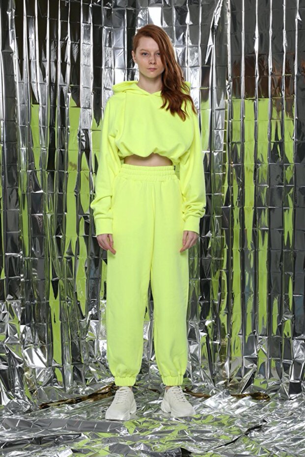 Neon Sarı Eşofman Altı - 1