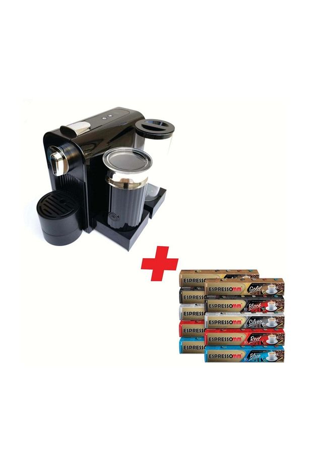 Latte Kapsül Kahve Makinesi (Siyah) - Nespresso Uyumlu - 1