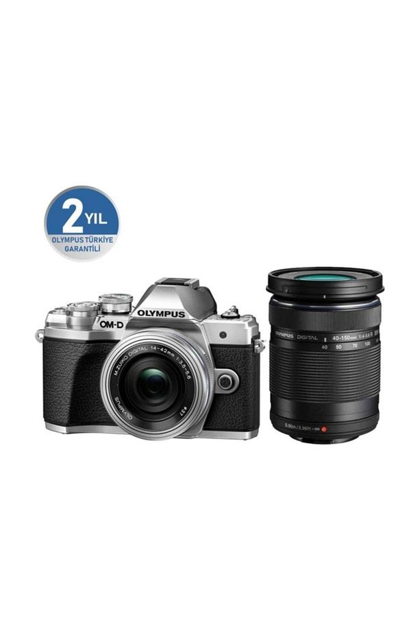 OM-D E-M10 Mark III 14-42 EZ + 40-150 (Gümüş) - 1