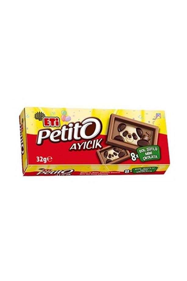 Petito Ayıcık Mini Sütlü Çikolata 32 Gr. (16 Adet) - 1