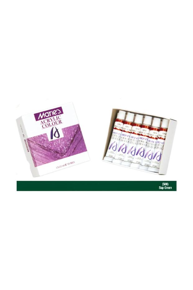 568 Akrilik Boya 12 Ml Sap Green Yeşil Tekli (1 Adet) - 1