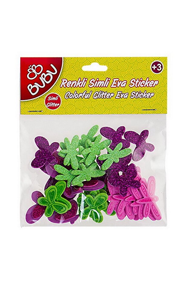 Bu-Bu Colorful Glitter Eva Sticker Butterfly (BUBU0009)