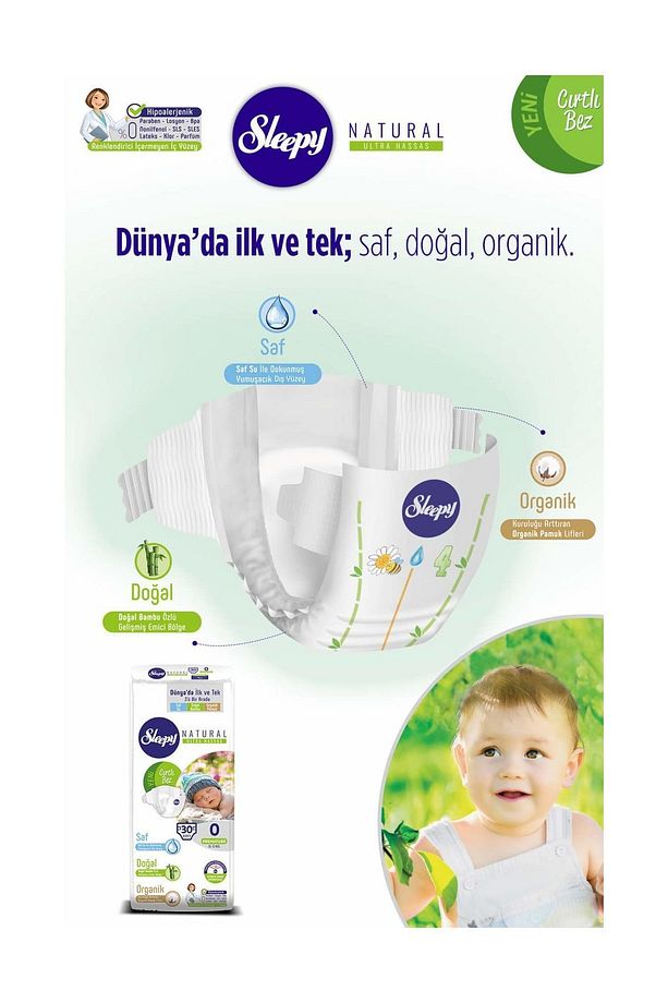Bebek Bezi Naturel Jumbo 0 Beden Premature 60 Adet - 2