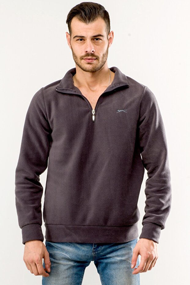 Erkek Polar Sweatshirt - Solıd - ST29WE139 - 1