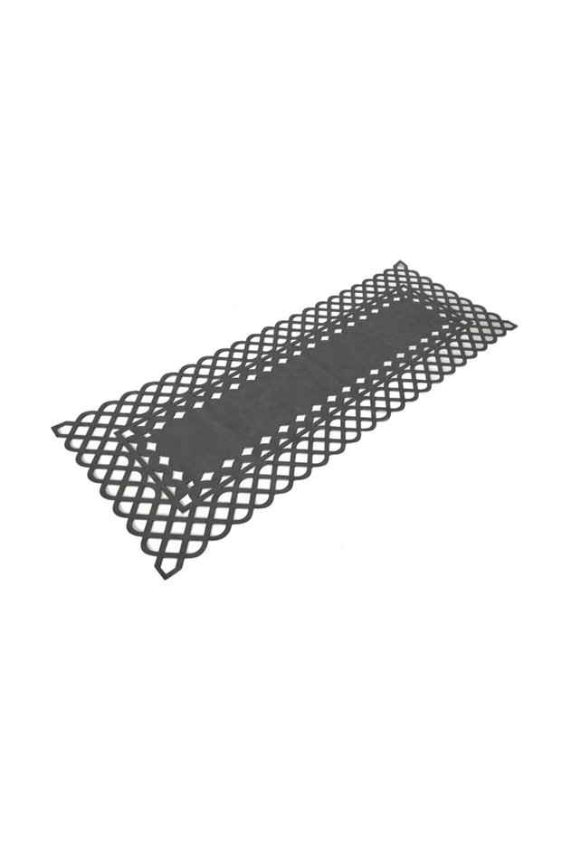 Celtic Deri Runner - 35x90 cm - Antrasit