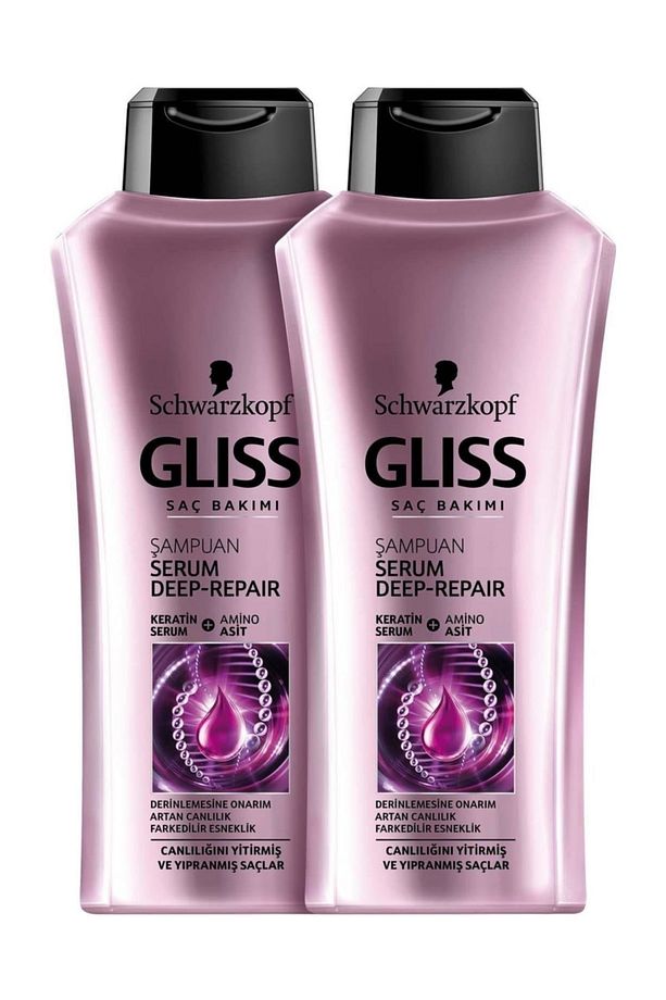 Schwarzkopf GLISS SERUM DEEP REPAIR ŞAMPUAN 525 ML x 2'li Paket - 1