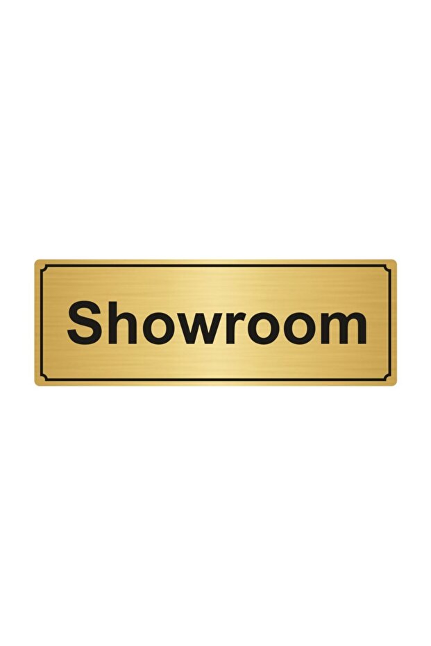 Quality Control Diversion Sign 5 cm X 20 cm Gold Color Metal
