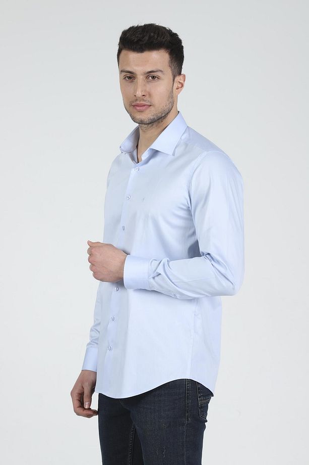 Slim Fit Uzun Kollu Erkek Gömlek 585-db02 - 3