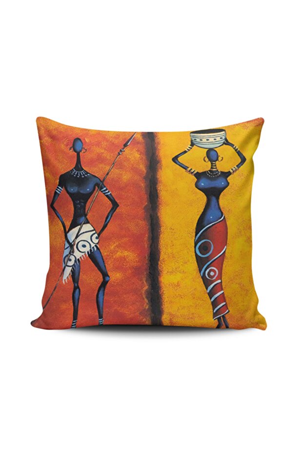 African Girls Digital Printed Throw Pillow Cover