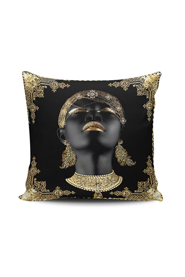 African Girls Digital Printed Throw Pillow Cover