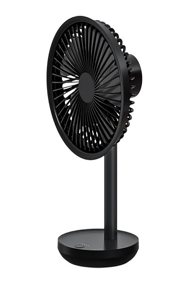 Vantilatör Usb Şarj Masaüstü Şarjlı Otomatik Döner Başlıklı Vantilatör Elektrik Fan Siyah - 1