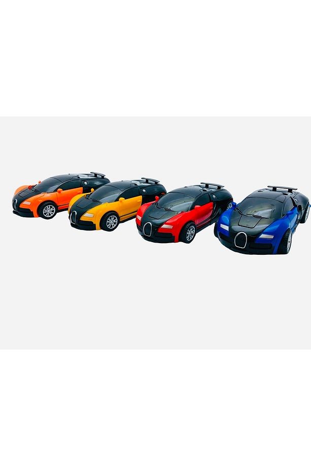 Robota Dönüşen Bugatti Araba 4lü Set - 6