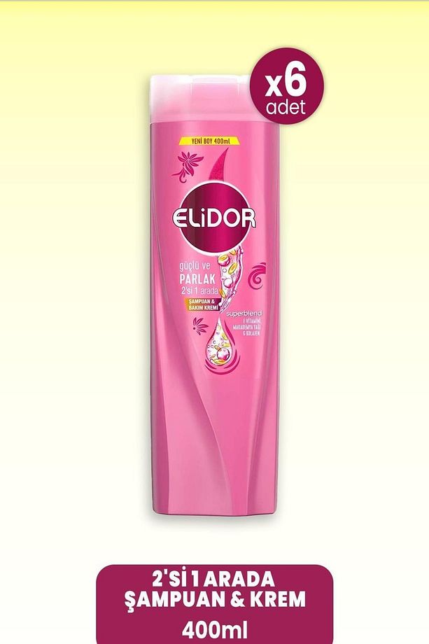 Superblend 2'si 1 Arada Şampuan & Krem Güçlü Ve Parlak 400 Ml X 6 Adet - 1