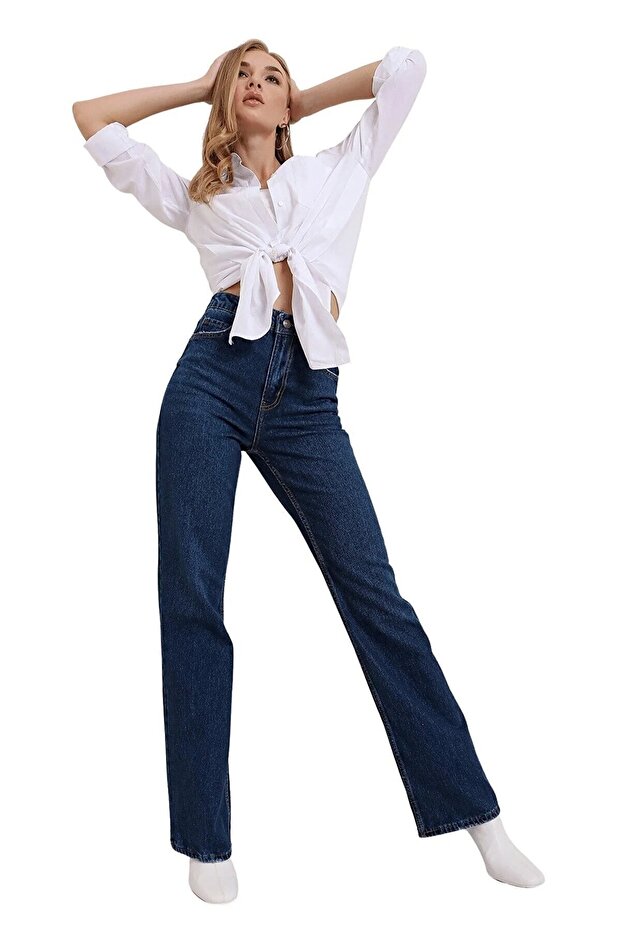 Lycra Wide Leg Jean - Loose Wide Leg Jeans