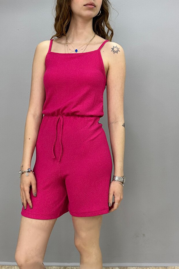 Şortlu Tulum Ince Askılı - 1