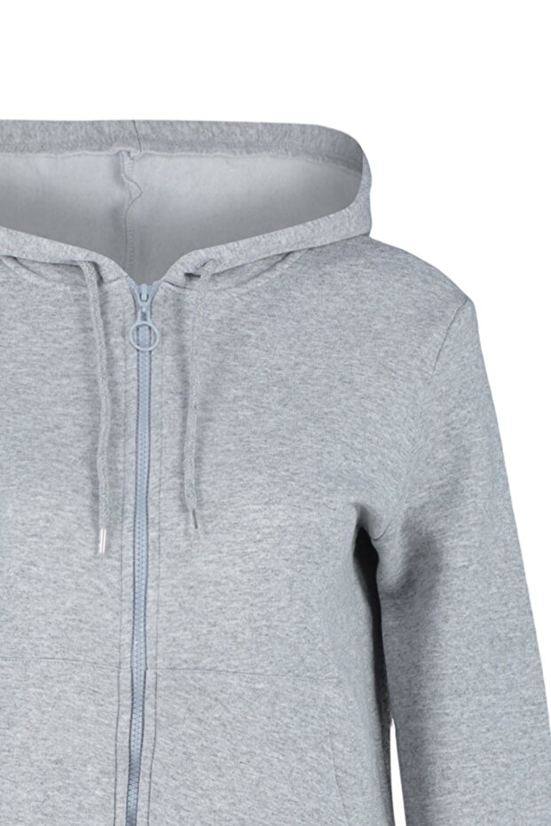 Сірий світшот з капюшоном Orme - 7