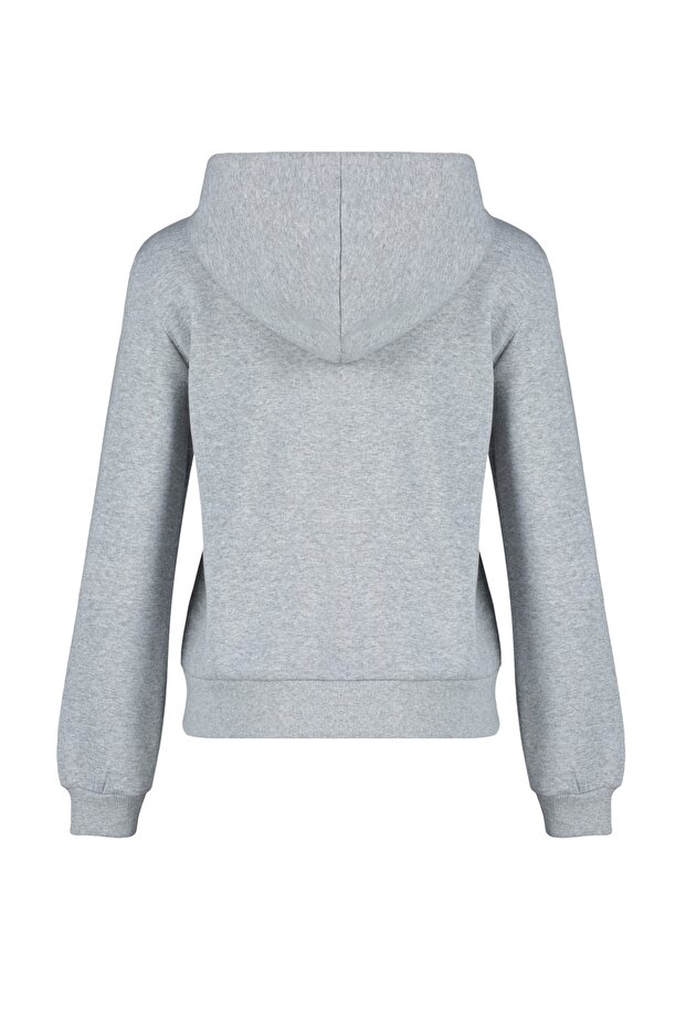 Сірий світшот з капюшоном Orme - 8