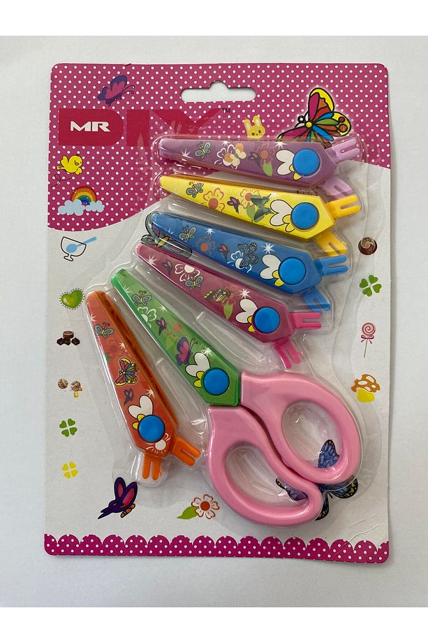 Şekilli Makas 6'lı Mr. DIY Craft Scissors Mavi Set - 1