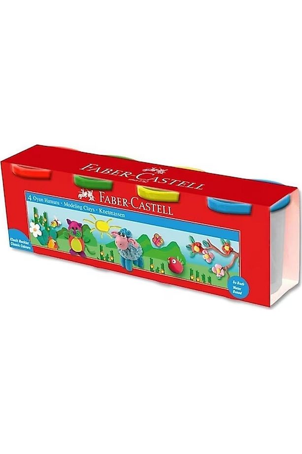 Faber Oyun Hamuru Klasik Renkler 4x100gr - 1