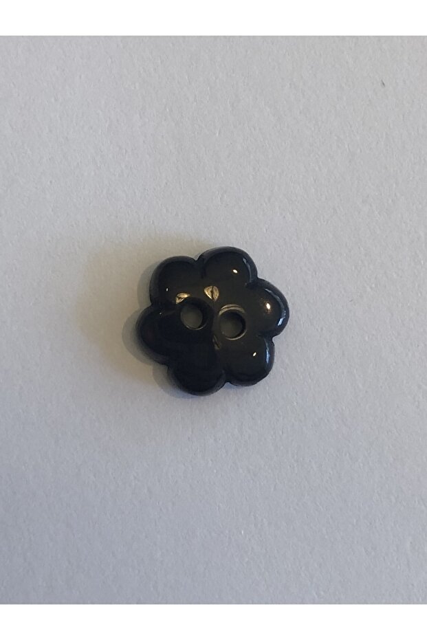 Black Daisy Flower Model Baby Size Polyester Button 18 Size Buttons - Pack of 10 Buttons - 4