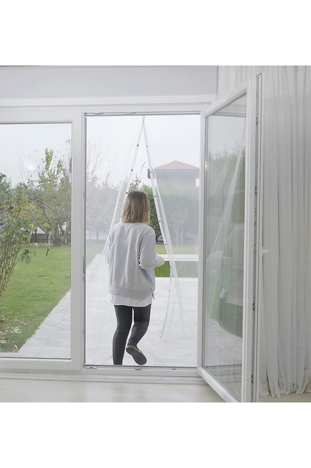Beyaz Mıknatıslı Kapı Sinekliği 90x210 Cm Raptiyeli Ve Çiftbantlıdır - 3